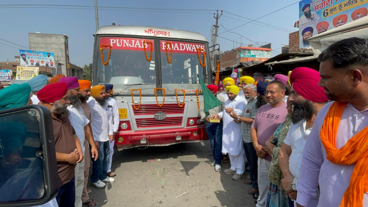 ਕੈਬਨਿਟ ਮੰਤਰੀ ਹਰਭਜਨ ਸਿੰਘ ਈ.ਟੀ.ੳ ਨੇ ਅੰਮ੍ਰਿਤਸਰ ਤੋਂ ਮਹਿਤਾ ਰੂਟ ਦੀ ਲੰਬੇ ਅਰਸੇ ਤੋਂ ਬੰਦ ਪਈ ਬੱਸ ਸੇਵਾ ਨੂੰ ਕੀਤਾ ਸ਼ੁਰੂ