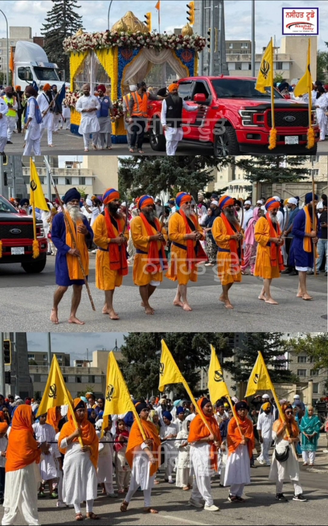 ਧੰਨ-ਧੰਨ ਸ਼੍ਰੀ ਗੁਰੂ ਗ੍ਰੰਥ ਸਾਹਿਬ ਜੀ ਦੇ ਪਹਿਲੇ ਪ੍ਰਕਾਸ਼ ਦਿਹਾੜੇ ਸੰਬੰਧੀ ‘ਸਿੱਖ ਸੁਸਾਇਟੀ ਆਫ ਮਨੀਟੋਬਾ’ ਵੱਲੋਂ ਸਜਾਏ ਗਏ ਨਗਰ ਕੀਰਤਨ ਦੀਆਂ ਤਸਵੀਰਾਂ-